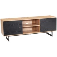 Livetastic NÍZKÁ KOMODA, černá, barvy dubu, 150/55/40 cm