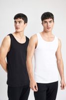 DEFACTO Slim Fit Ribbed 2 Piece Undershirts