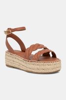 Kožené sandále Tommy Hilfiger LEATHER ROPE REAL ESPAD SANDAL