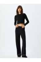 Koton Pajama Bottoms Plain Wide Leg Standard Waist