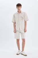 DEFACTO Regular Fit Straight Leg Gabardine Bermuda Shorts