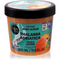 Organic Shop Body Scrub Thalassa Adriatica Ķermeņa skrubis ar tvirtinošu efektu ar aromātiem Peach & Lavender 300 ml