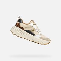 Cream women's sneakers Geox Diamanta - Women's