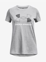 Sivé dievčenské športové tričko Under Armour UA Tech BL Twist SS-GRY