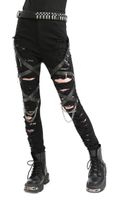 Damenhose DEVIL FASHION - Black Gothic Punk XS