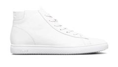 Clae Bradley Mid Tripple White Leather Unisex - Tenisice Clae - Bijela - CL21ABM02-WWL-5 - Size: 5