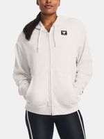 Under Armour Project Rock HW Terry FZ OS Sweatshirt Weiß