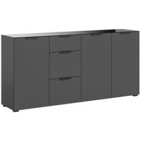 Livetastic ŠIROKÁ KOMODA, antracitová, 179/86/40 cm