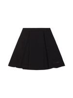 Cotton Gabardine Pleated Mini Skirt