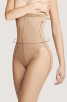 Hladké zeštíhlující silonky Fiore Bikini - 20 DEN - vysoký pas Natural 3-M