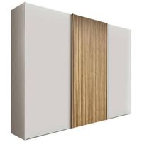 Novel SKŘÍŇ S POSUVNÝMI DVEŘMI, bílá, dub bianco, 300/217/67 cm