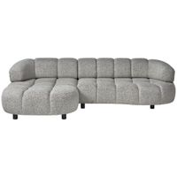 Welnova ROHOVÁ SEDAČKA, textil, sivobéžová