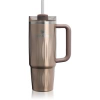 Stanley Quencher H2.O FlowState™ Fluted Tumbler tumbler z nehrdzavejúcej ocele s rúrkou stredný Pale Gold Shine 890 ml