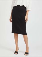 Black ribbed pencil skirt VILA Ril - Women