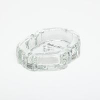 A BATHING APE Ape Head Glass Ashtray Clear Universal
