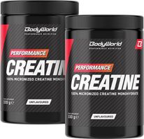 2x BodyWorld Micronized Creatine 330 g peach