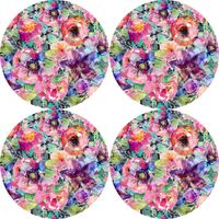 Bertoni Home Unisex's 4 Round Table Pads Set Flora