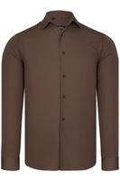 G726 DEWBERRY MEN'S SHIRT-COFFEE