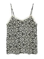 VERO MODA Top 'VMMENNY'  boja slonovače / sivkasto bež / crna