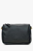 Estro: Czarna skórzana torebka damska z szerokim paskiem