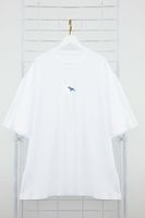 Trendyol Plus Size White Oversize/Wide Cut 100% Cotton Dinosaur Embroidered T-Shirt