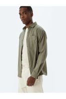 Koton Classic Shirt Long Sleeve Pocket Detail Cotton Blend