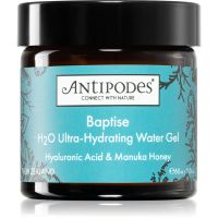 Antipodes Baptise H₂O Ultra-Hydrating Water Gel leichte, feuchtigkeitsspendende Gel-Creme für das Gesicht 60 ml