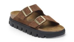 Birkenstock Arizona Chunky Suede Leather Narrow Fit Ženy - Sandály Birkenstock - Hnědá - 1028389-8 - Size: 8