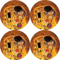 Bertoni Home Unisex's 4 Thick Round Table Pads Set Pocałunek