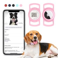 PawView Smart TAG Airtag tartóval intelligens címke kutyáknak - rózsaszín