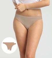 DIM SEAMLESS THONG 2x - Women's Seamless Thong 2 pcs - Nude