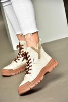 Fox Shoes R602085209 Beige/Tank Women's Boots With Stone Detail