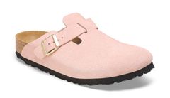Birkenstock Boston Suede Leather Narrow fit Femei - Sandale Birkenstock - Roz - 1026171-7.5 - Size: 7.5