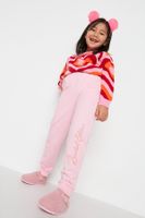 Trendyol Girls' Pink Printed Knitted Sweatpants