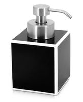 German Dávkovač mýdla / hranatý / plast / 200 ml / černá/bílá