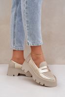 Kožené Dámské Mokasíny Na Platformě A Plochém Podpatku Panteří Zazoo