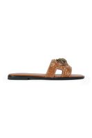 Kurt Geiger London slapi de piele Eagle Stud Cut Out Flat