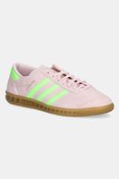 adidas Originals sneakers din piele întoarsă Hamburg W culoarea roz, JS0683