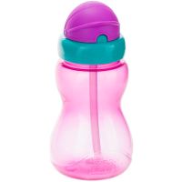 Canpol babies Sport Cup дитяча пляшечка з трубочкою 12m+ Pink 270 мл