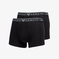 EA7 Emporio Armani Men's Knit Trunk 2-Pack Nero/ Nero M