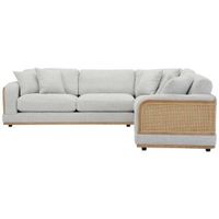 Livetastic ROHOVÁ SEDAČKA, dřevo, textil, světle šedá