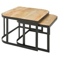 MID.YOU SADA KONFERENČNÝCH STOLÍKOV, svetlohnedá, drevo, 60/60/40 cm