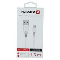 Datový kabel SWISSTEN USB / microUSB (6,5mm) 1,5m white