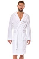 Pánský župan LaL 2521 - s kapucí Bílá M