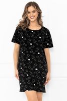 Noční košile Italian Fashion Bonnie - bavlna Černo-bílá 2XL
