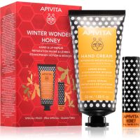 Apivita Hand Care Winter Wonders Honey Weihnachtsgeschenk-Set (Bio-Eco Product, 100% Natural Derived Ingredients)