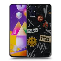 Silikónový prehľadný obal pre Samsung Galaxy M31s - STICKERS x TAGS