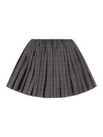 Check Print Poly Blend Pleated Skirt