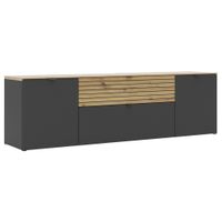 Voleo NÍZKÁ KOMODA, barvy grafitu, dub artisan, 181/54/41 cm