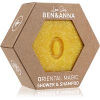 BEN&ANNA Love Soap Shower & Shampoo твърд шампоан и душ гел 2 в 1 Oriental Magic 60 гр.